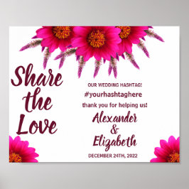 共有・ザ・ラブ・ソーシャル・メディ結婚アの紫のサイン ポスター