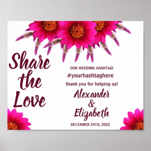 共有・ザ・ラブ・ソーシャル・メディ結婚アの紫のサイン ポスター (正面)