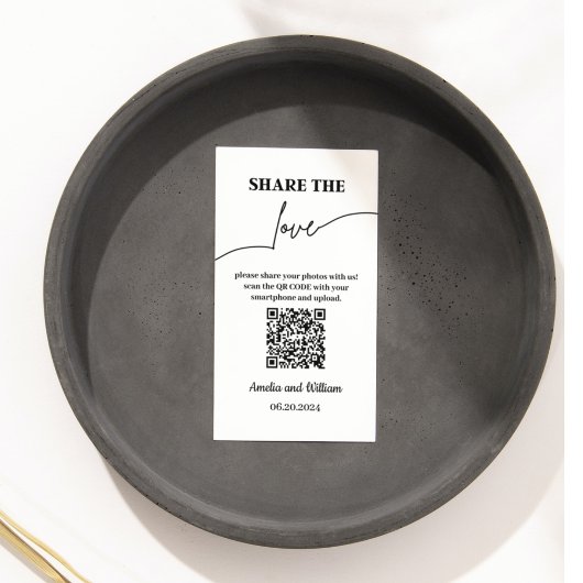 共有 |写真をQRコードで共有 エンクロージャーカード