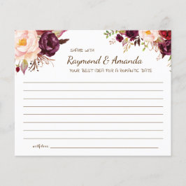 共有aカップルアイディアカードの日付ブライダルシャワー チラシ