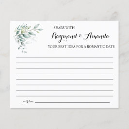 共有aカップルアイディアカードの日付ブライダルシャワー チラシ