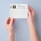 共有aカップルアイディアカードの日付ブライダルシャワー チラシ (手)