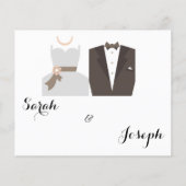 共有aカップルアイディアカードの日付ブライダルシャワー チラシ (裏面)