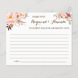 共有aカップルブライダルシャワーカードの日付アイディア チラシ