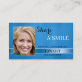 共有Aスマイルブルー紹介名刺 紹介カード (正面)