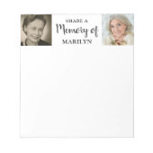 共有Aメモリお祝いのライフ2写真 ノートパッド (正面)