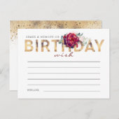 共有aメモリまたは誕生日ウィッシュブルゴーニュと赤面 ポストカード (正面/裏面)