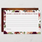 共有aメモリまたは誕生日ウィッシュ誕生日ゲームカード (正面/裏面)