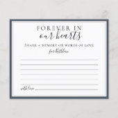 共有Aメモリシンプルー葬儀の出席カード (正面)