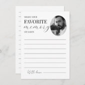 共有aメモリーカードテンプレート葬儀記念カード サンキューカード (正面/裏面)