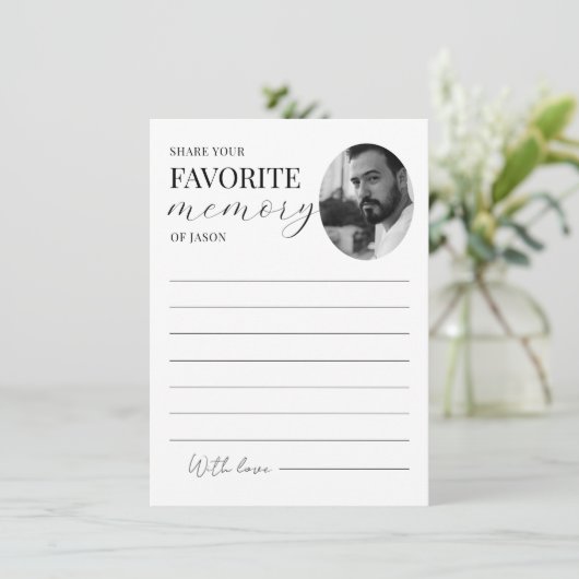 共有aメモリーカードテンプレート葬儀記念カード サンキューカード (スタンド正面)