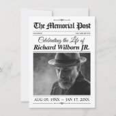 共有aメモリーカード葬儀記念新聞 サンキューカード (正面)