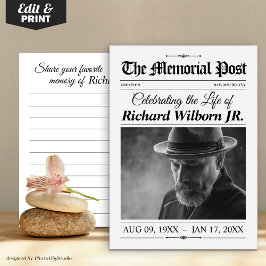 共有aメモリーカード葬儀記念新聞 サンキューカード