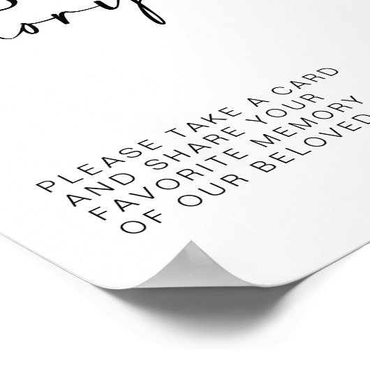 共有Aメモリ記号 |ゲストブックの代替 ポスター (角)