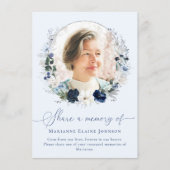 共有Aメモリ青フローラお祝いのライフ エンクロージャーカード (正面)