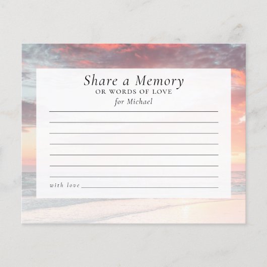 共有A Memory Sunset葬儀出席票 (正面)