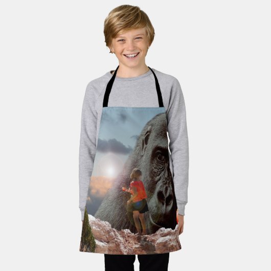 共有Gorillaとキッズエプロン エプロン (着用した状態)