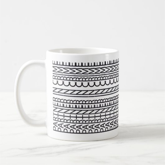 共犯者隠しメッセージ コーヒーマグカップ (左)