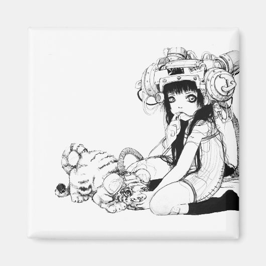 共生フレンズスクエアマグネット マグネット (正面)