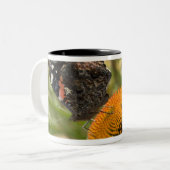 共生、美しい救済する、パートナーシップ、 ツートーンマグカップ (正面左)