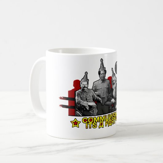 共産主義それはパーティーです コーヒーマグカップ (正面左)
