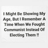 共産主義と戦う フリースブランケット (正面(横))