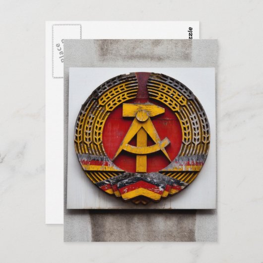 共産主義のハンマーと鎌のシンボル ポストカード (正面/裏面)