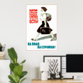 共産主義のパーティーが命令された、Komsomol女の子は言った:yes! ポスター (ホームオフィス)