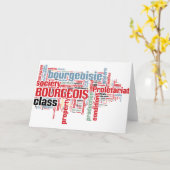 共産主義の声明の単語の雲 カード (黄色い花)