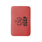 共産主義の黒いヴィンテージの旗のバス・マット バスマット (正面縦)