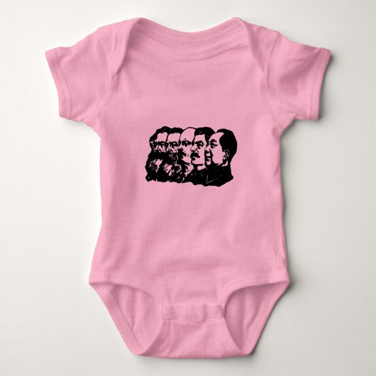 共産主義のTシャツの父 ベビーボディスーツ (正面)