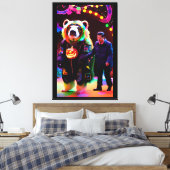 共産主義ハローウィンパーティタイム – ケン・ゲージ・アート キャンバスプリント (インサイチュ (寝室))