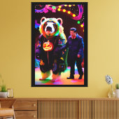 共産主義ハローウィンパーティタイム – ケン・ゲージ・アート キャンバスプリント (インサイチュ (リビング))