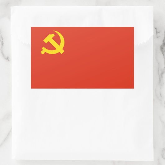 共産主義中国のパーティー国旗のシール 長方形シール (バッグ)