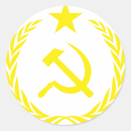 共産主義冷戦旗 ラウンドシール (正面)