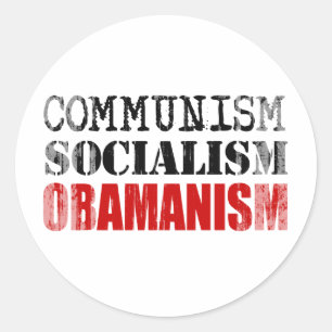 共産主義社会主義OBAMANISM Faded.png ラウンドシール