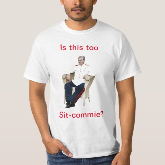共産主義者で居心地が悪い? Tシャツ (正面)