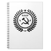 共産主義CCCPのハンマーの鎌のバッジ ノートブック (正面)