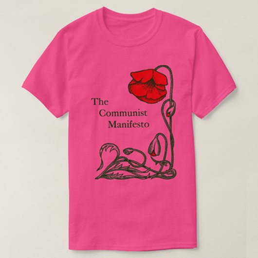 共産党の宣言カール・マルクスとフリードリヒ・エン Tシャツ (デザイン正面)