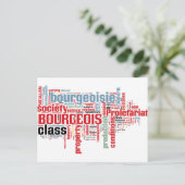 共産党の宣言ワードクラウド ポストカード (スタンド正面)