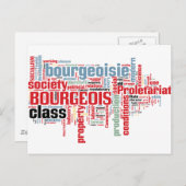 共産党の宣言ワードクラウド ポストカード (正面/裏面)