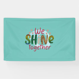 共結婚に輝く贈り物 横断幕