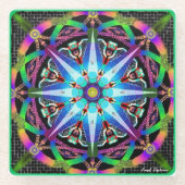 共視像カラフル像 ガラスコースター (正面)