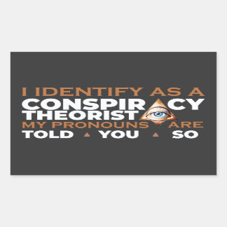 共謀理論家の代名詞に比定 長方形シール