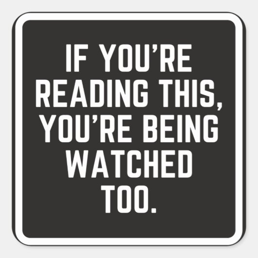 共謀車おもしろいのシール スクエアシール (正面)