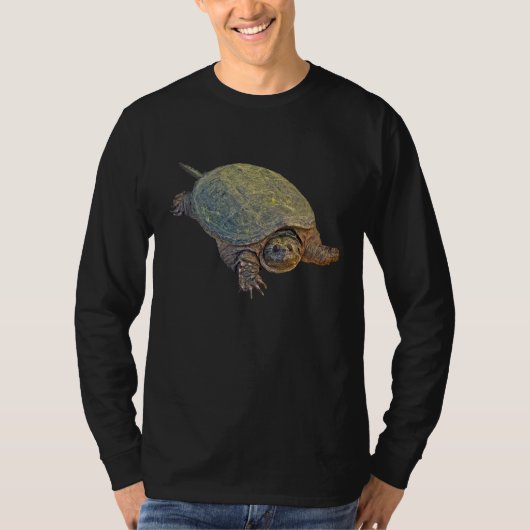 共通のスッポン- Chelydraのserpentina Tシャツ (正面)
