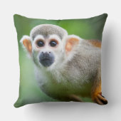 共通のリスザルのクローズアップ クッション (裏面)