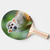 共通のリスザルのクローズアップ 卓球ラケット (横)