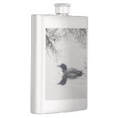 共通の水潜り鳥は冬の北湖で泳ぎます フラスク (右)