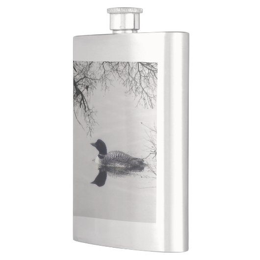 共通の水潜り鳥は冬の北湖で泳ぎます フラスク (左)